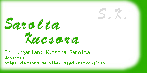 sarolta kucsora business card